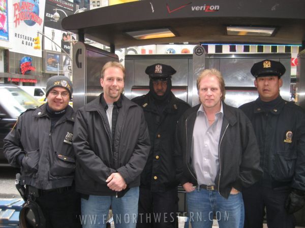 Edgar and Sig Hansen with New York City police Courtesy of F V Northwestern